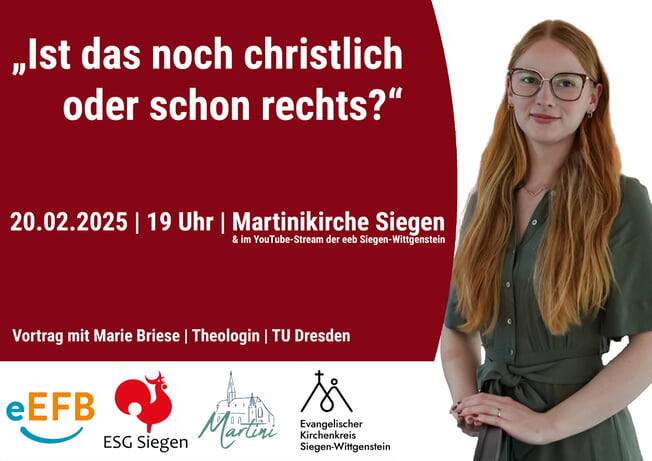 Vortrag: &bdquo;Ist das noch christlich oder schon rechts?&ldquo; 
